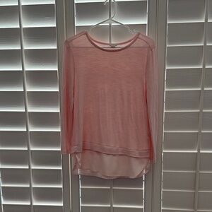 J. Crew Light Pink Layered Long-Sleeve Tee